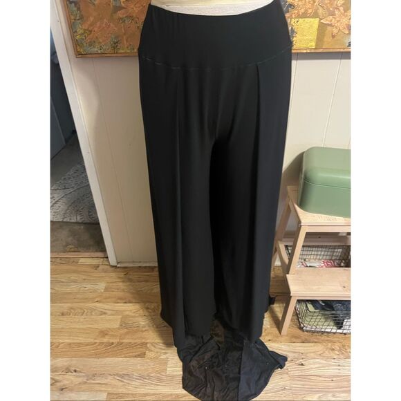 Joseph Ribkoff Black Wide Leg Jersey Dressy Flowy Pants Size 12 - Picture 5 of 6